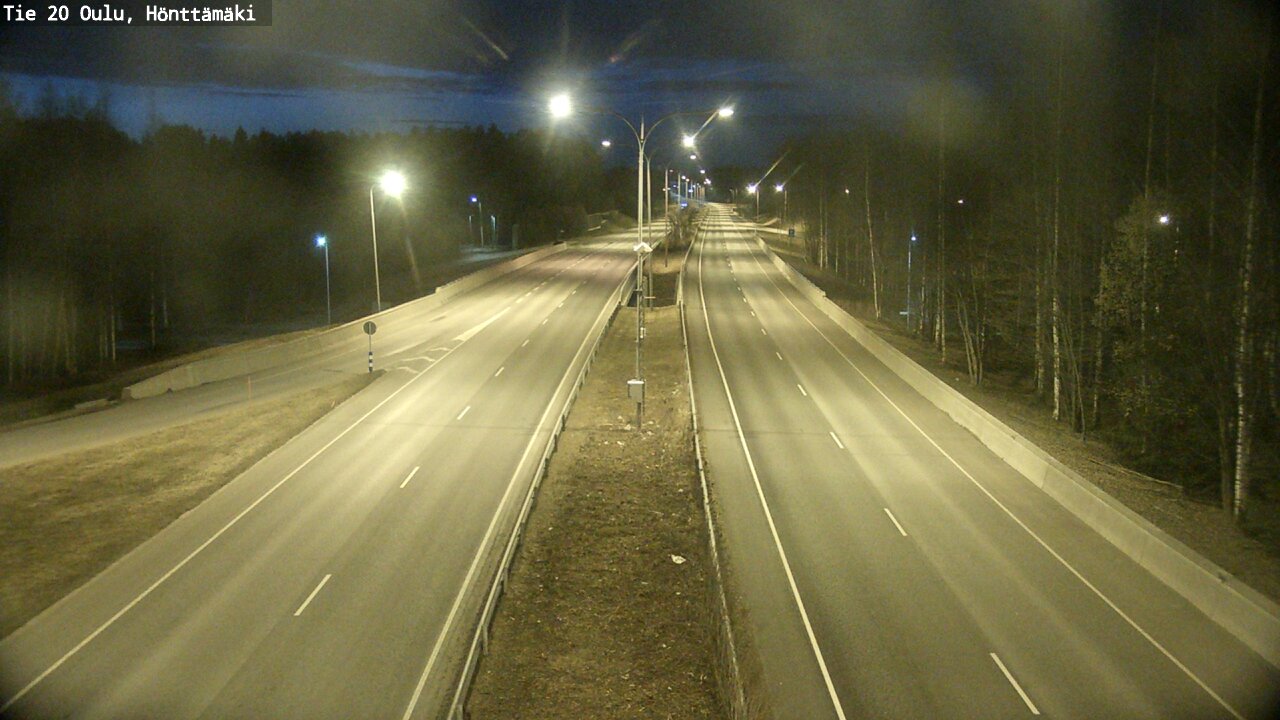 Weather Camera Image Road 20 Oulu, Hönttämäki, Oulu, Pohjois-Pohjanmaa