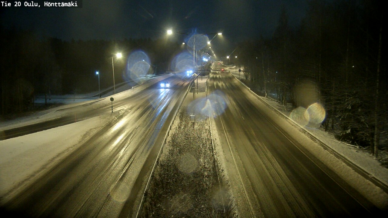 Weather Camera Image Väg 20 Oleåborg, Hönttämäki, Oulu, Pohjois-Pohjanmaa