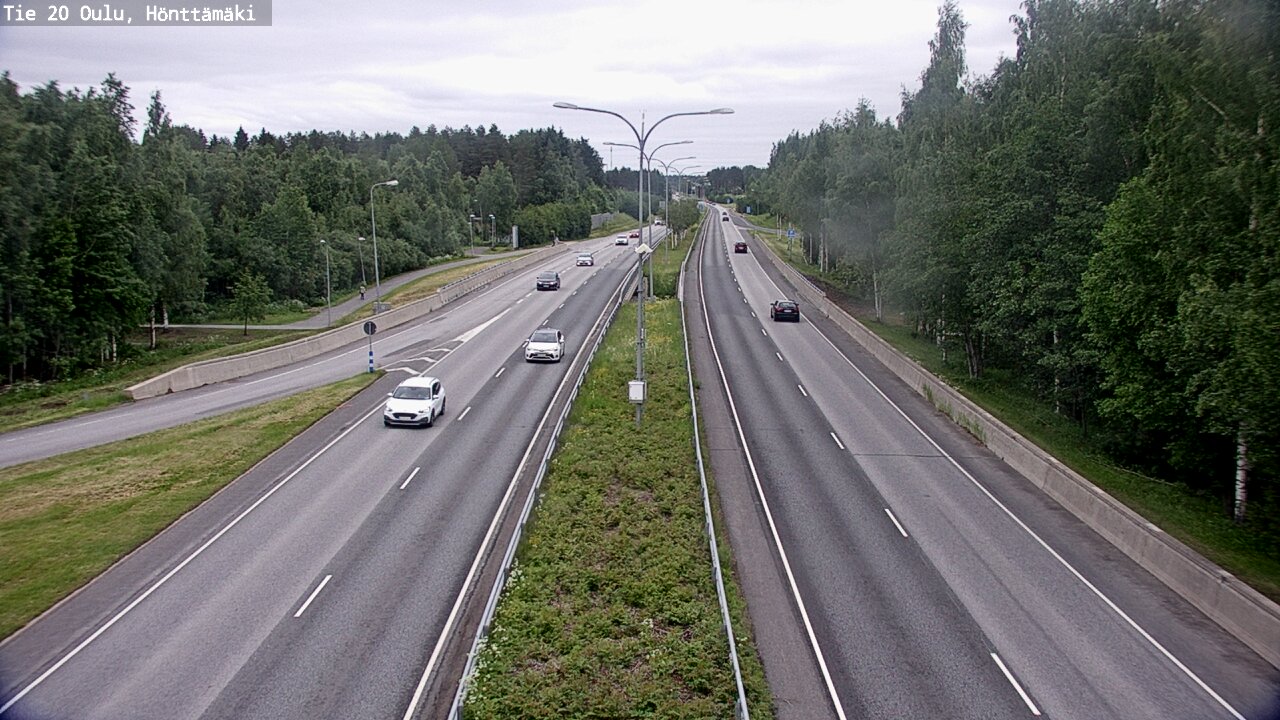 Weather Camera Image Road 20 Oulu, Hönttämäki, Oulu, Pohjois-Pohjanmaa