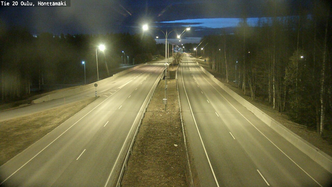 Weather Camera Image Road 20 Oulu, Hönttämäki, Oulu, Pohjois-Pohjanmaa