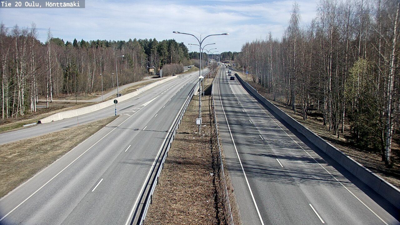 Weather Camera Image Road 20 Oulu, Hönttämäki, Oulu, Pohjois-Pohjanmaa