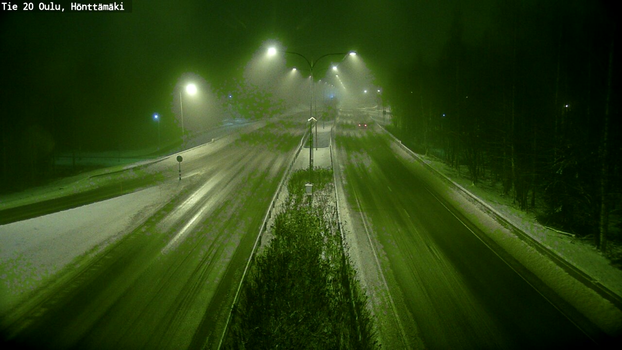 Weather Camera Image Väg 20 Oleåborg, Hönttämäki, Oulu, Pohjois-Pohjanmaa