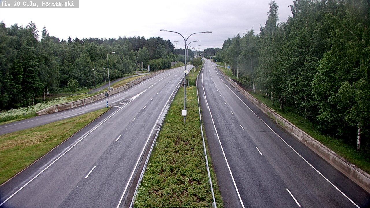 Weather Camera Image Road 20 Oulu, Hönttämäki, Oulu, Pohjois-Pohjanmaa