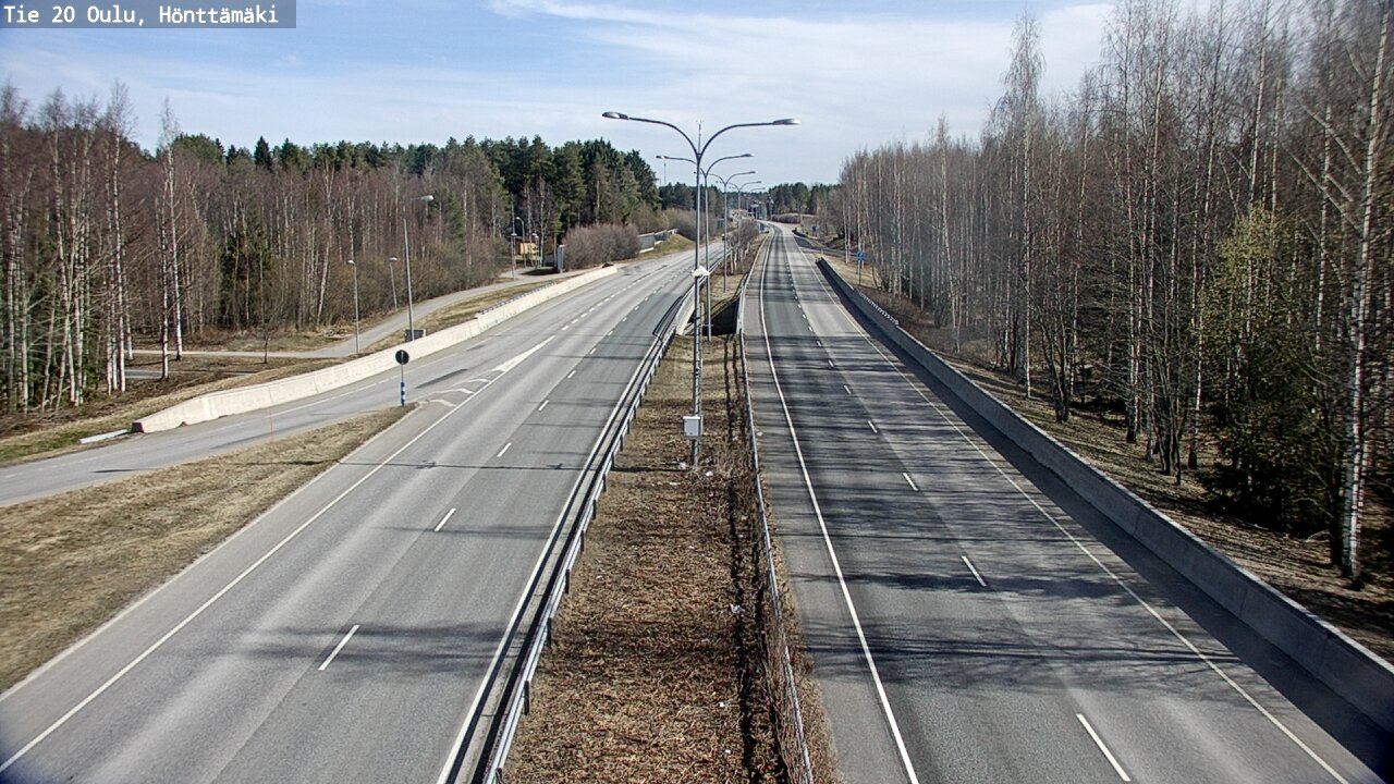 Weather Camera Image Road 20 Oulu, Hönttämäki, Oulu, Pohjois-Pohjanmaa