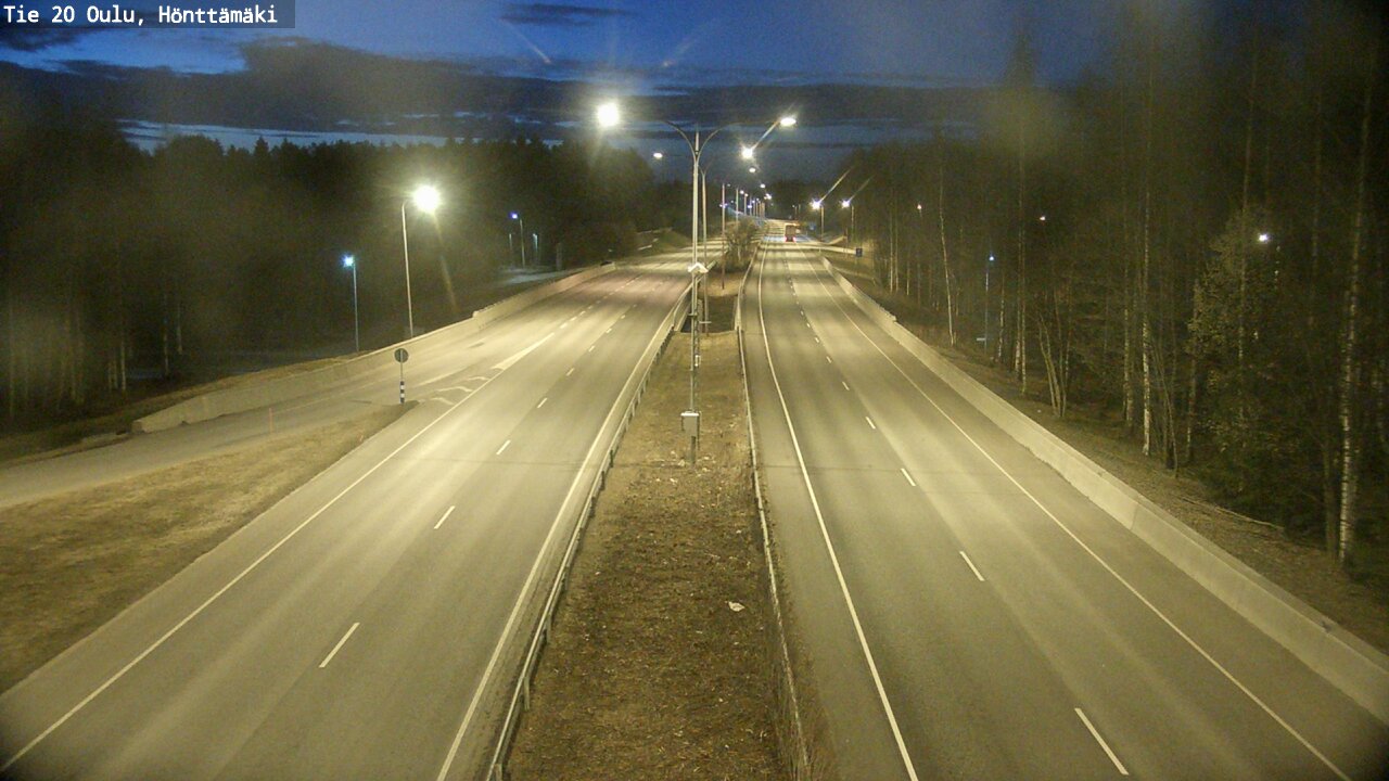 Weather Camera Image Road 20 Oulu, Hönttämäki, Oulu, Pohjois-Pohjanmaa