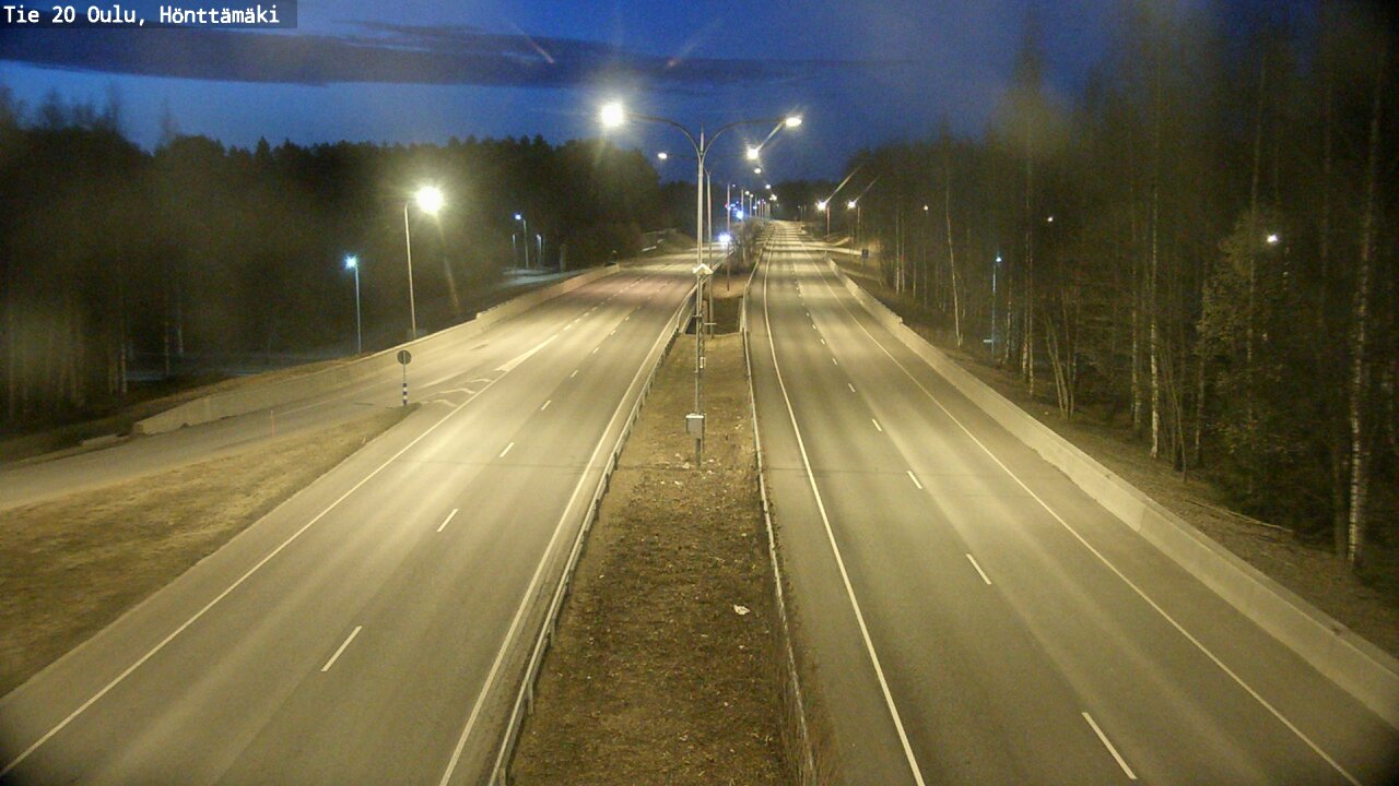 Weather Camera Image Road 20 Oulu, Hönttämäki, Oulu, Pohjois-Pohjanmaa