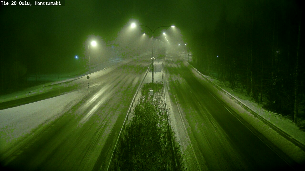 Weather Camera Image Väg 20 Oleåborg, Hönttämäki, Oulu, Pohjois-Pohjanmaa