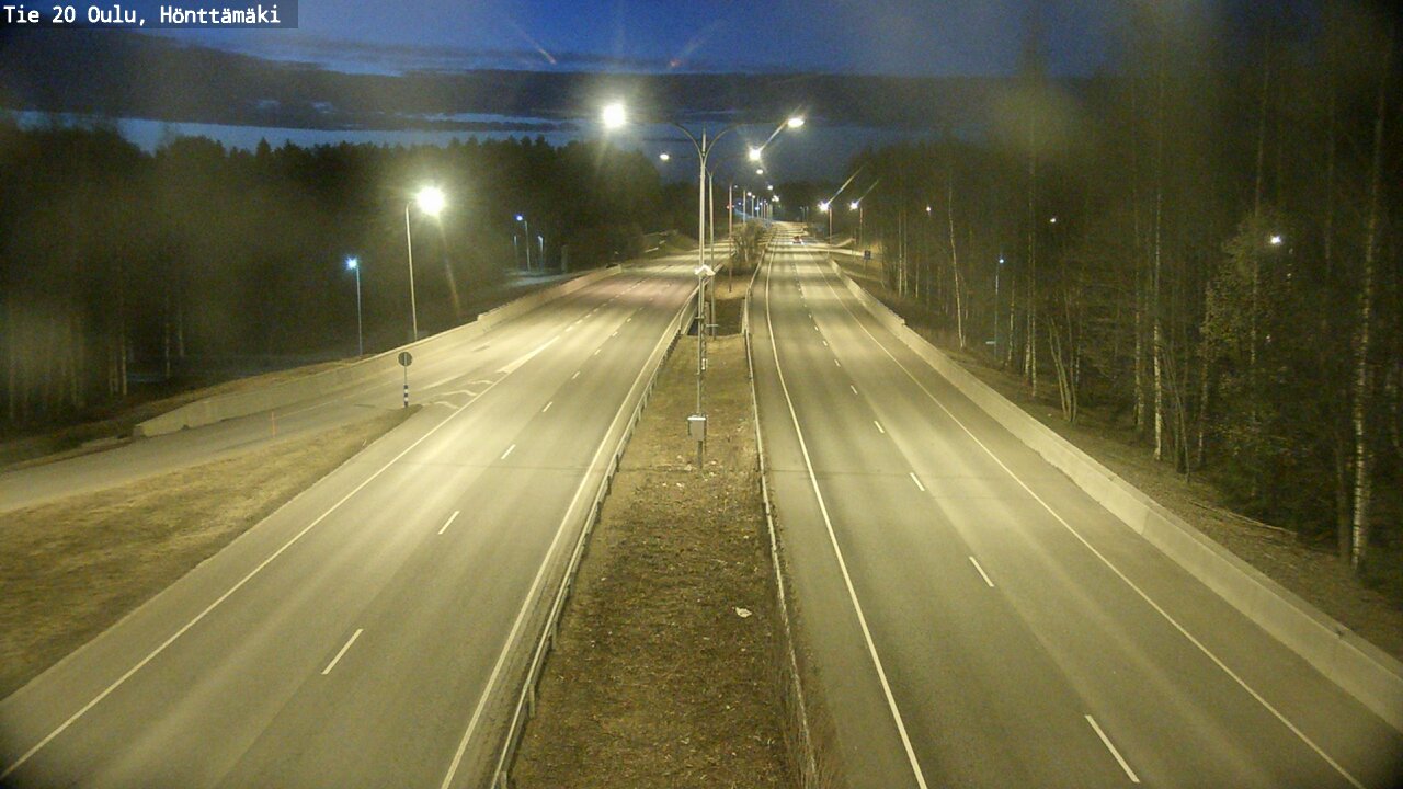 Weather Camera Image Road 20 Oulu, Hönttämäki, Oulu, Pohjois-Pohjanmaa