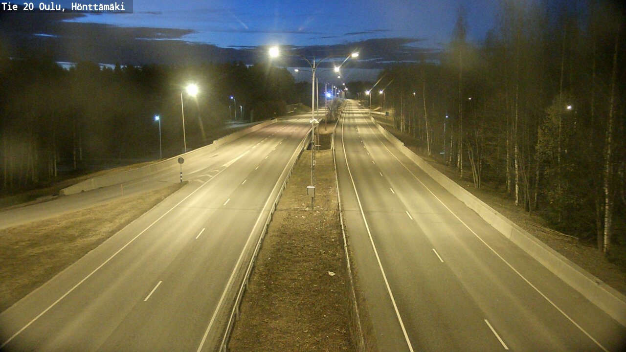 Weather Camera Image Road 20 Oulu, Hönttämäki, Oulu, Pohjois-Pohjanmaa