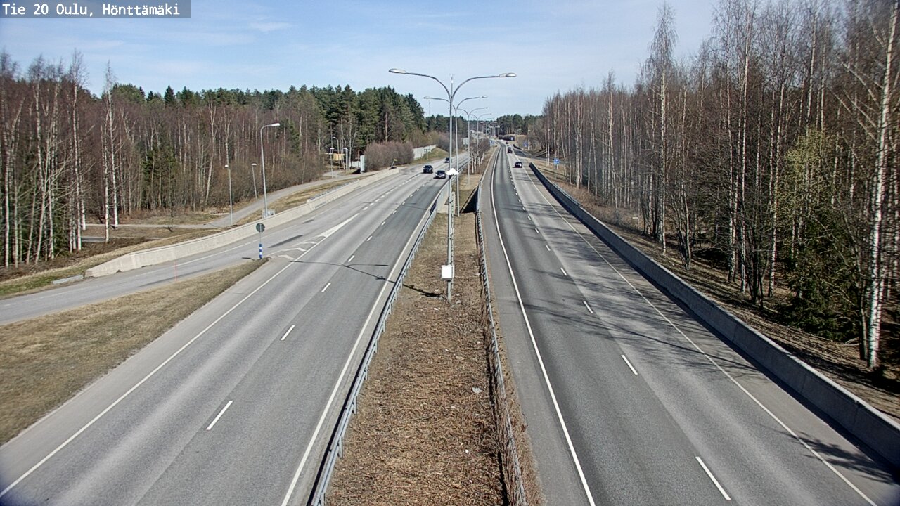 Weather Camera Image Road 20 Oulu, Hönttämäki, Oulu, Pohjois-Pohjanmaa