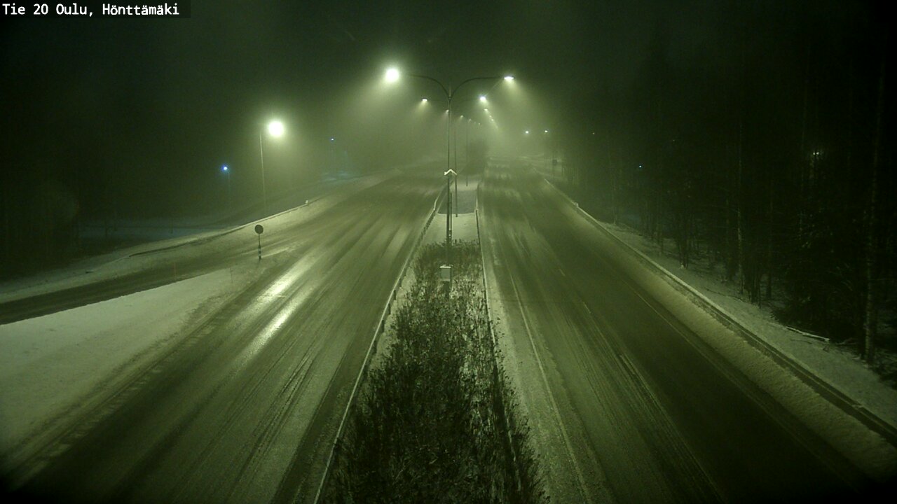 Weather Camera Image Väg 20 Oleåborg, Hönttämäki, Oulu, Pohjois-Pohjanmaa