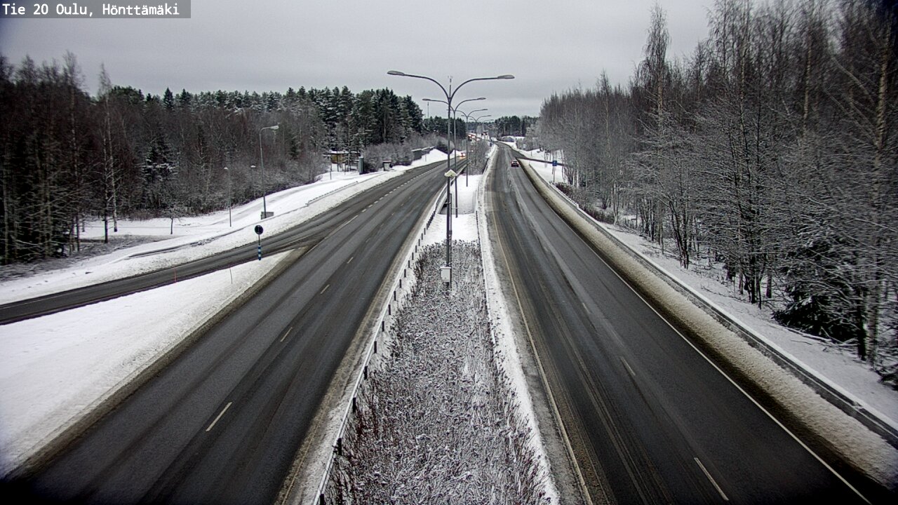 Weather Camera Image Väg 20 Oleåborg, Hönttämäki, Oulu, Pohjois-Pohjanmaa