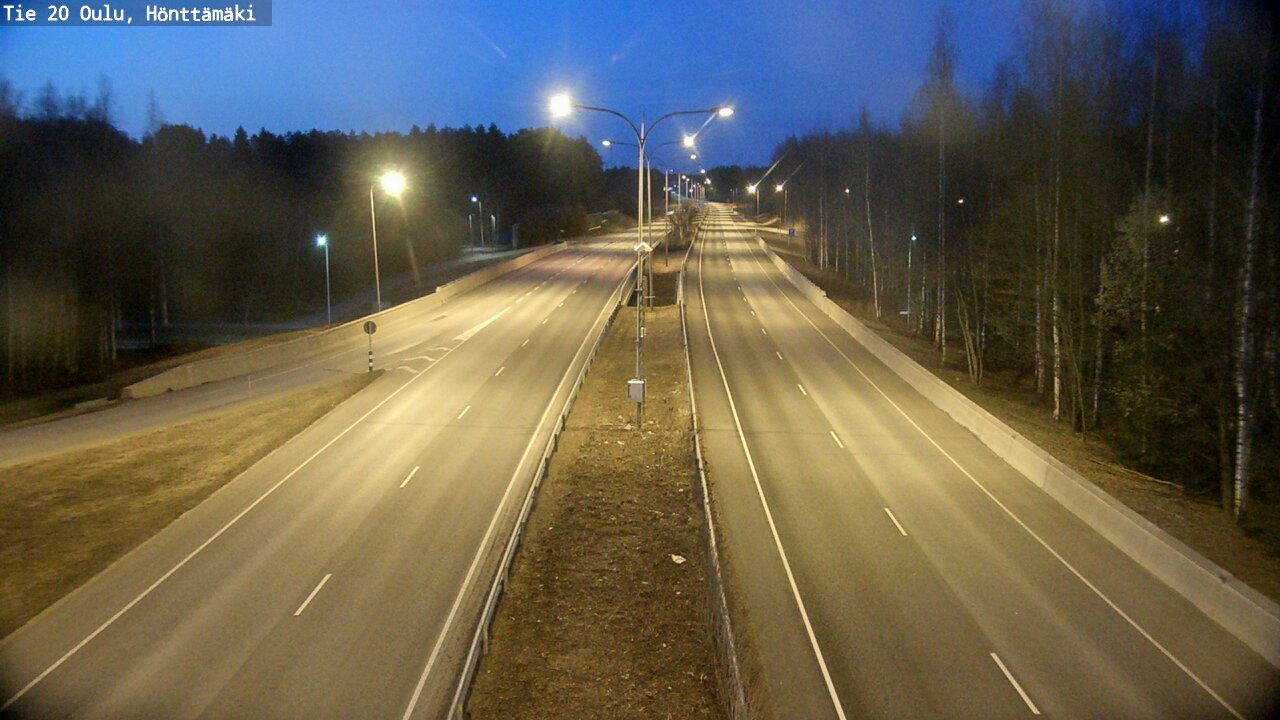 Weather Camera Image Road 20 Oulu, Hönttämäki, Oulu, Pohjois-Pohjanmaa