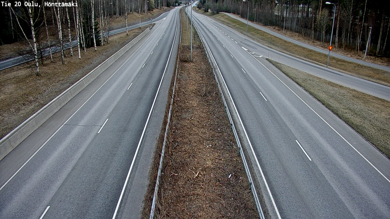 Weather Camera Image Väg 20 Oleåborg, Hönttämäki, Oulu, Pohjois-Pohjanmaa