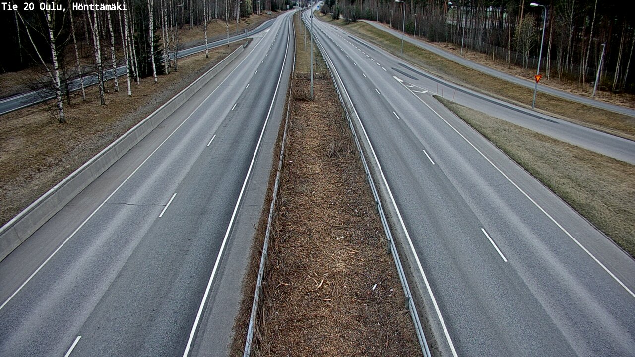 Weather Camera Image Väg 20 Oleåborg, Hönttämäki, Oulu, Pohjois-Pohjanmaa