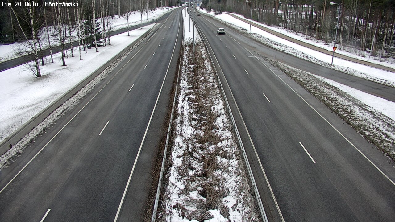Weather Camera Image Road 20 Oulu, Hönttämäki, Oulu, Pohjois-Pohjanmaa