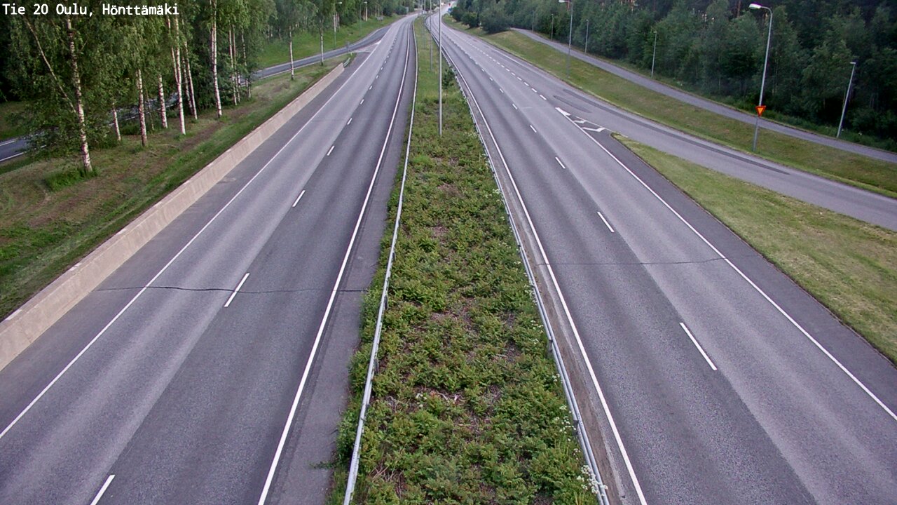 Weather Camera Image Road 20 Oulu, Hönttämäki, Oulu, Pohjois-Pohjanmaa