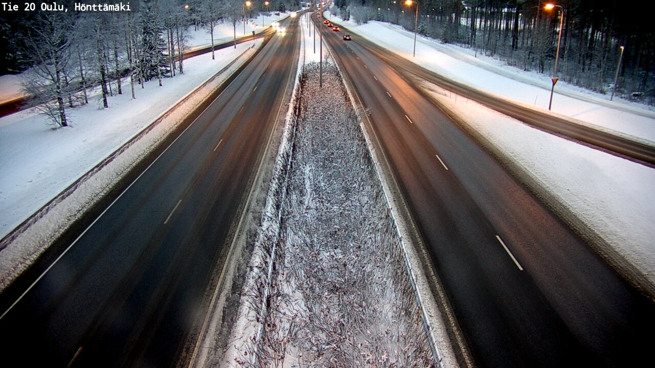 Weather Camera Image Väg 20 Oleåborg, Hönttämäki, Oulu, Pohjois-Pohjanmaa
