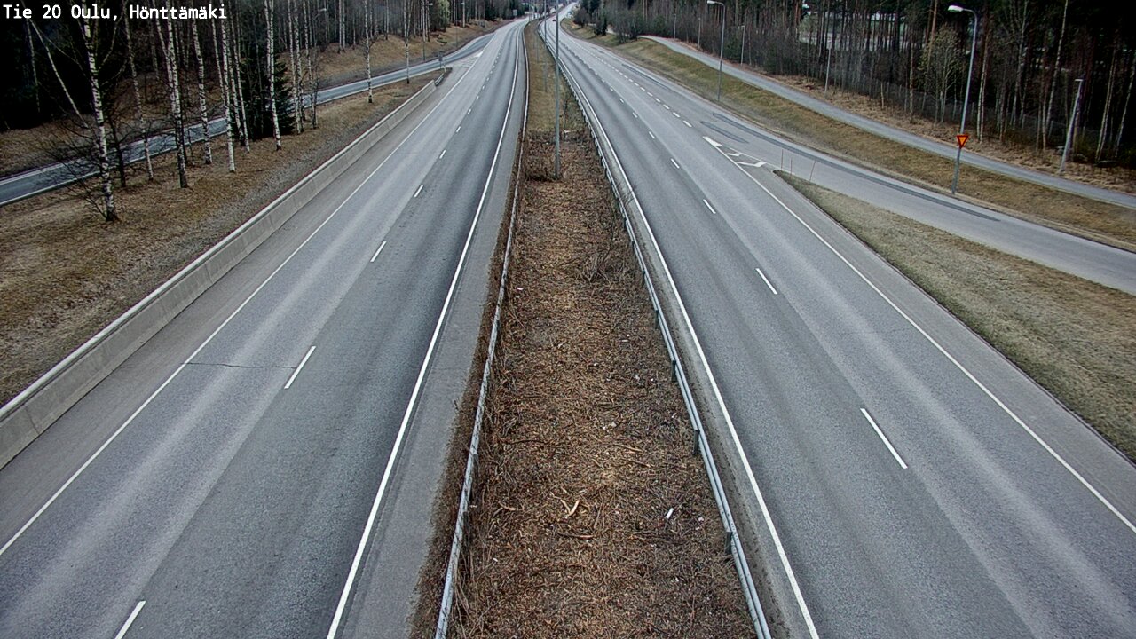 Weather Camera Image Väg 20 Oleåborg, Hönttämäki, Oulu, Pohjois-Pohjanmaa