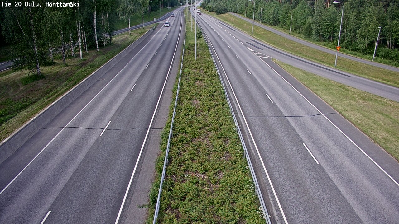 Weather Camera Image Road 20 Oulu, Hönttämäki, Oulu, Pohjois-Pohjanmaa