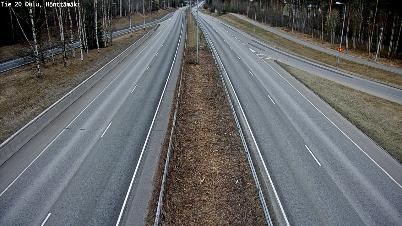 Weather Camera Image Väg 20 Oleåborg, Hönttämäki, Oulu, Pohjois-Pohjanmaa