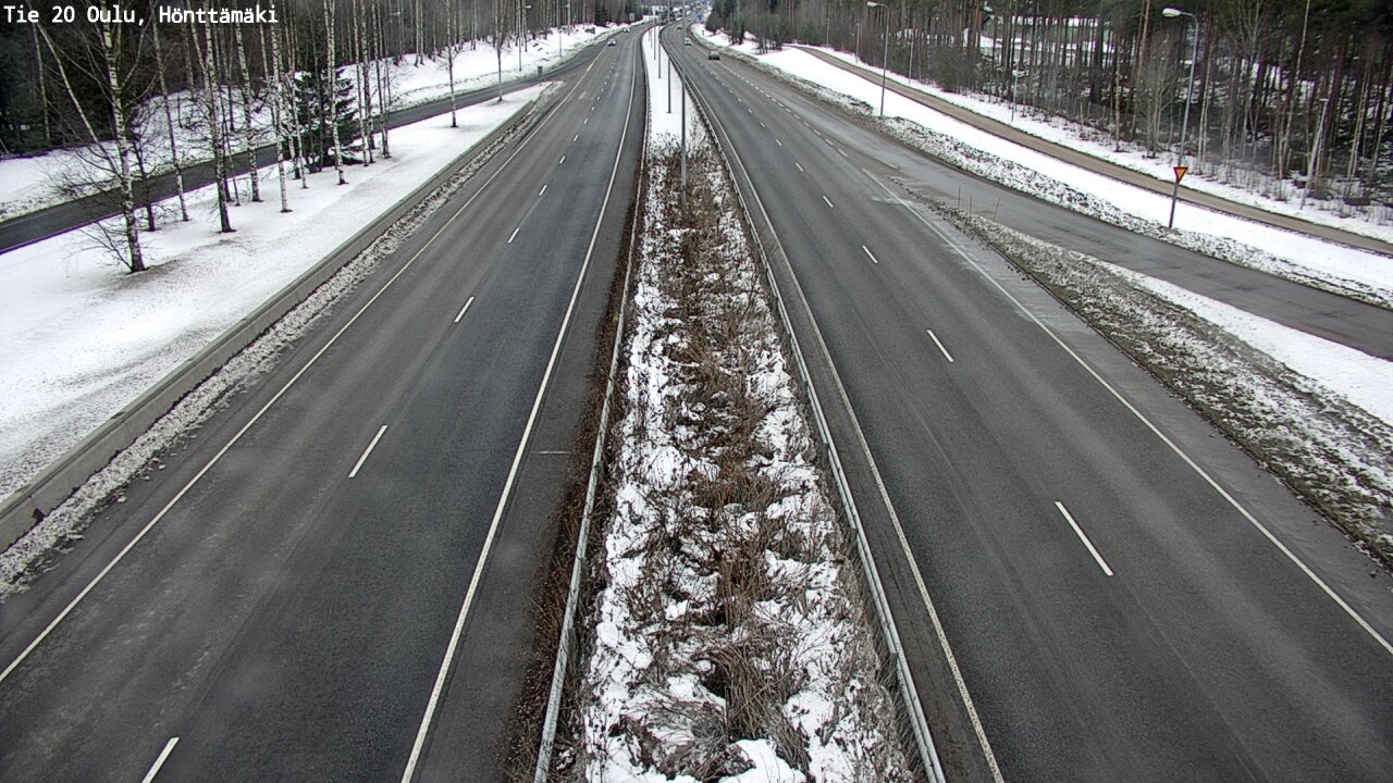 Weather Camera Image Väg 20 Oleåborg, Hönttämäki, Oulu, Pohjois-Pohjanmaa