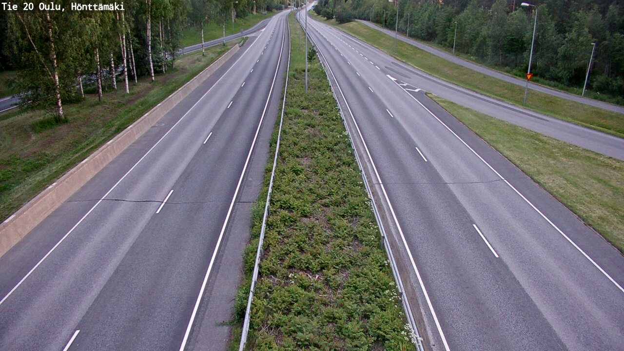 Weather Camera Image Road 20 Oulu, Hönttämäki, Oulu, Pohjois-Pohjanmaa