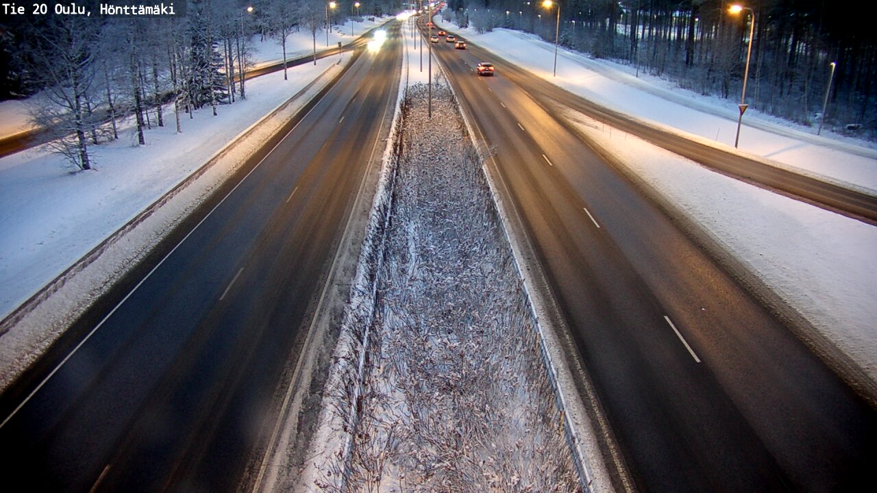 Weather Camera Image Väg 20 Oleåborg, Hönttämäki, Oulu, Pohjois-Pohjanmaa