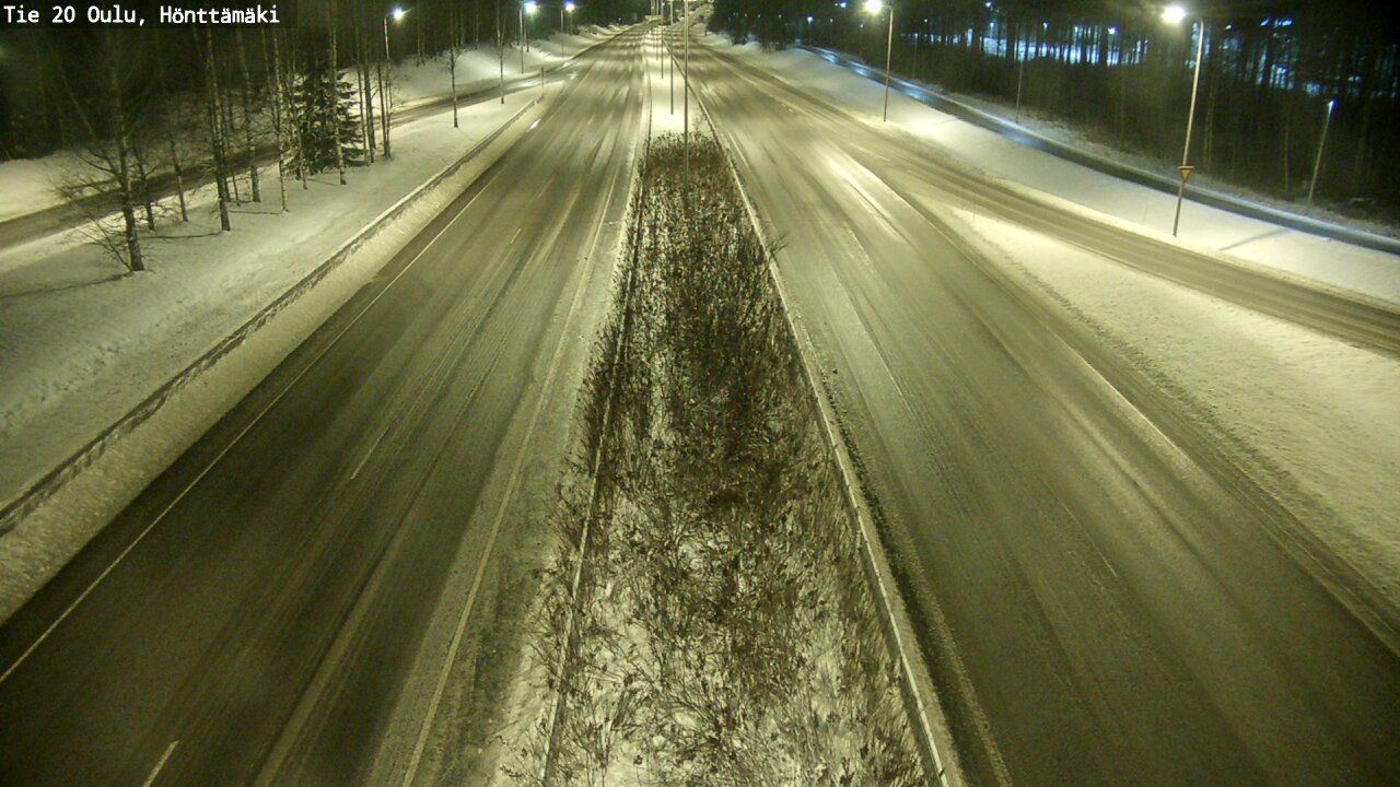 Weather Camera Image Väg 20 Oleåborg, Hönttämäki, Oulu, Pohjois-Pohjanmaa