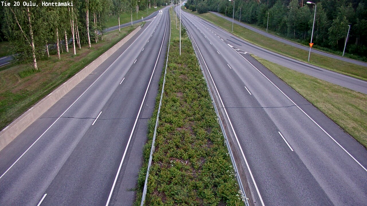 Weather Camera Image Road 20 Oulu, Hönttämäki, Oulu, Pohjois-Pohjanmaa