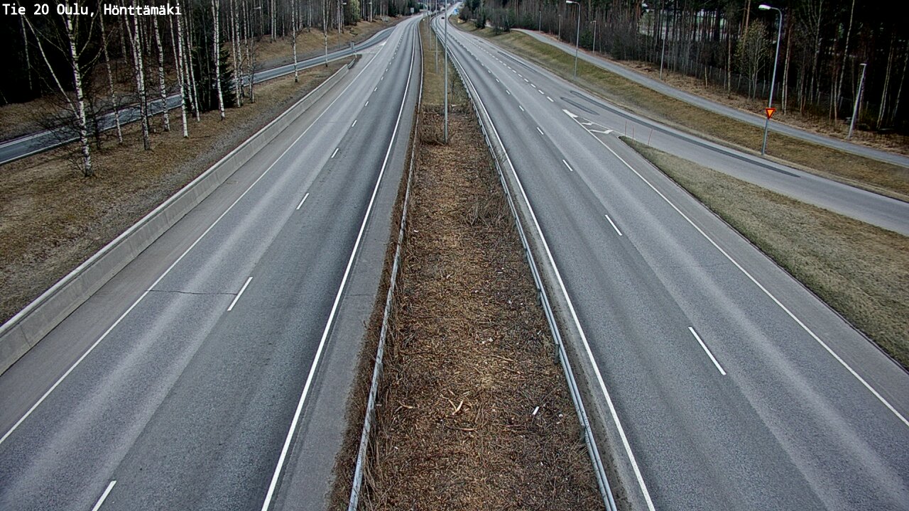 Weather Camera Image Väg 20 Oleåborg, Hönttämäki, Oulu, Pohjois-Pohjanmaa