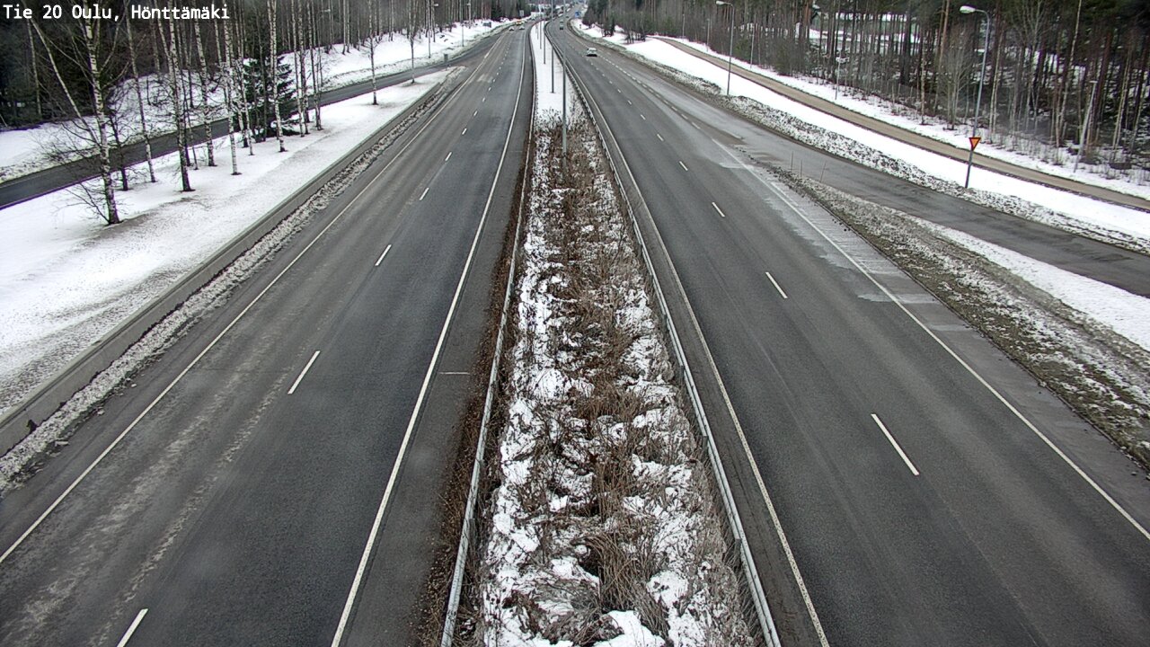 Weather Camera Image Väg 20 Oleåborg, Hönttämäki, Oulu, Pohjois-Pohjanmaa