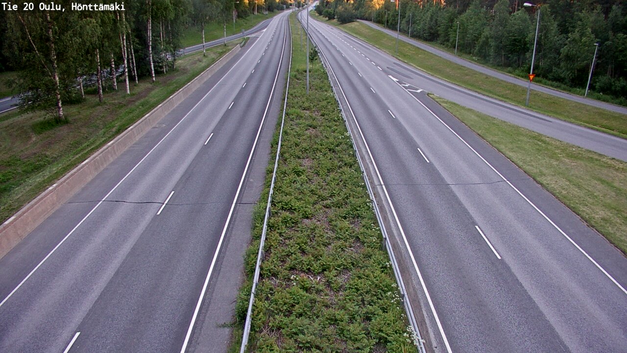 Weather Camera Image Road 20 Oulu, Hönttämäki, Oulu, Pohjois-Pohjanmaa