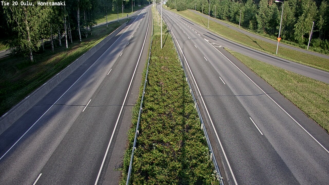 Weather Camera Image Road 20 Oulu, Hönttämäki, Oulu, Pohjois-Pohjanmaa