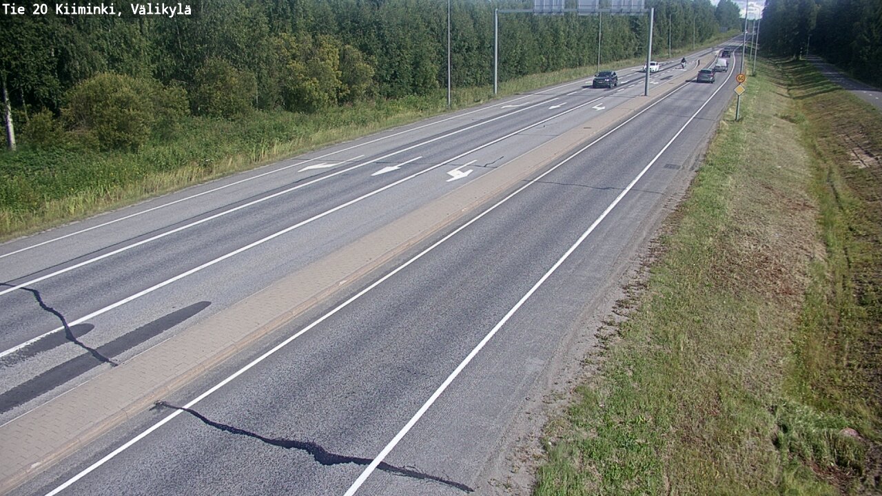 Weather Camera Image Väg 20 Uleåborg Kiiminki, Välikylä, Oulu, Pohjois-Pohjanmaa