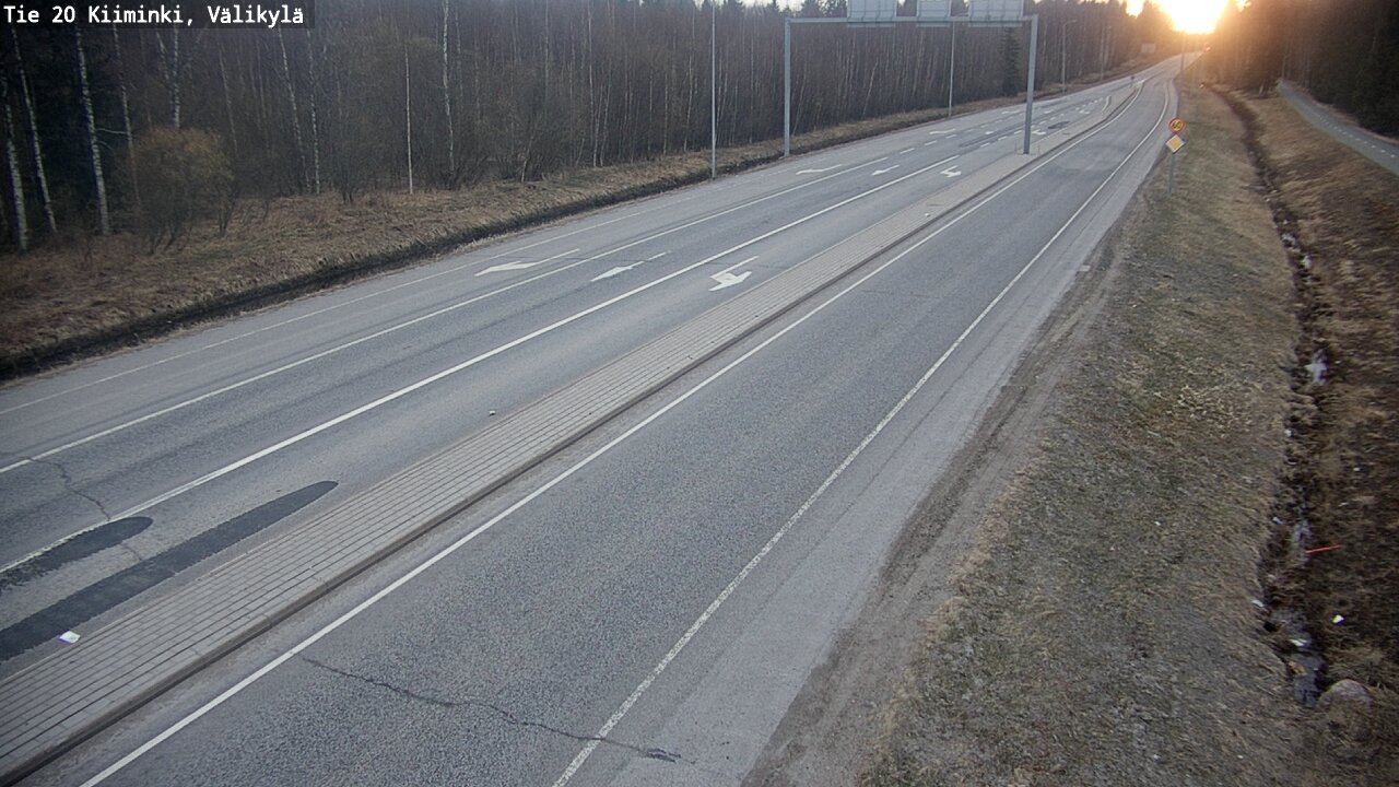 Weather Camera Image Väg 20 Uleåborg Kiiminki, Välikylä, Oulu, Pohjois-Pohjanmaa
