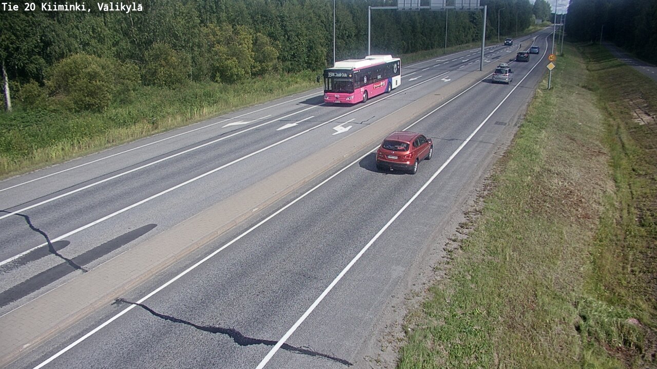 Weather Camera Image Väg 20 Uleåborg Kiiminki, Välikylä, Oulu, Pohjois-Pohjanmaa