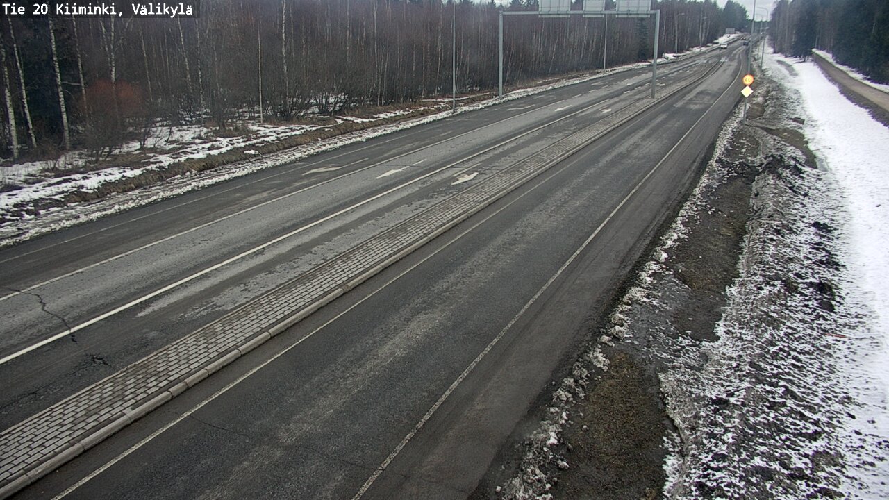 Weather Camera Image Väg 20 Uleåborg Kiiminki, Välikylä, Oulu, Pohjois-Pohjanmaa