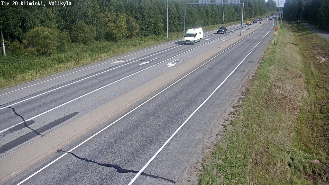 Weather Camera Image Väg 20 Uleåborg Kiiminki, Välikylä, Oulu, Pohjois-Pohjanmaa