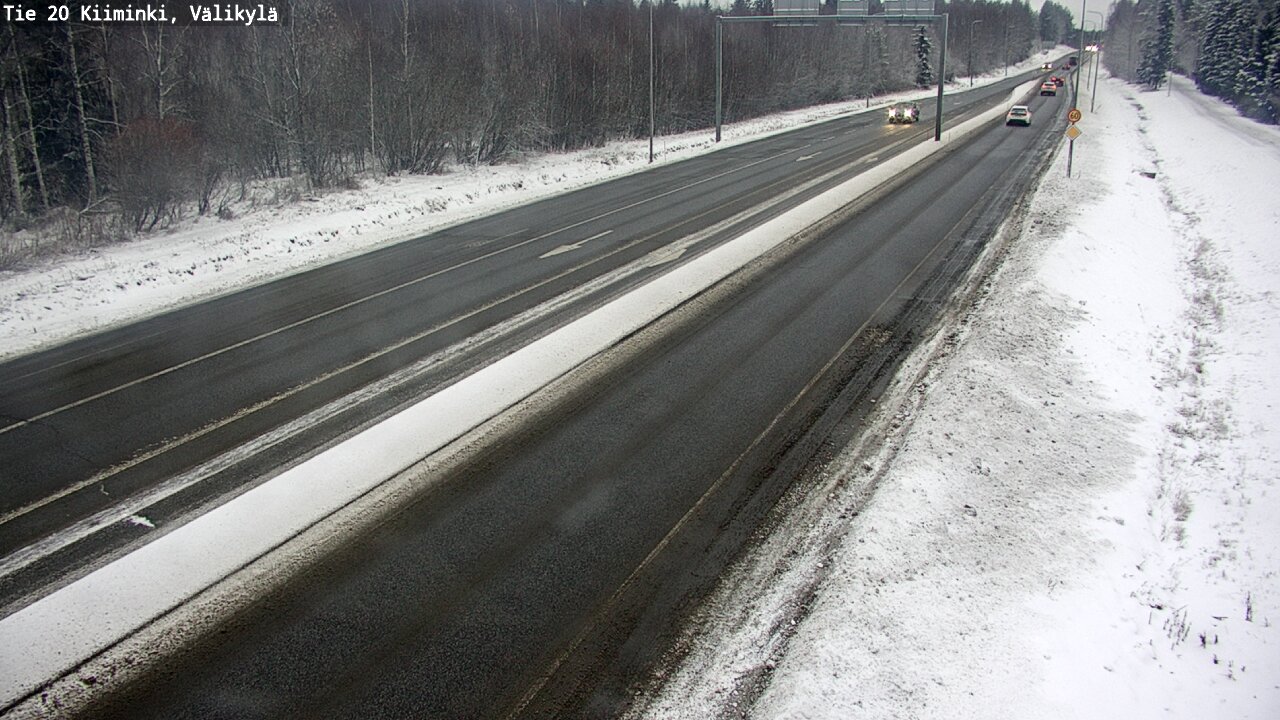 Weather Camera Image Väg 20 Uleåborg Kiiminki, Välikylä, Oulu, Pohjois-Pohjanmaa