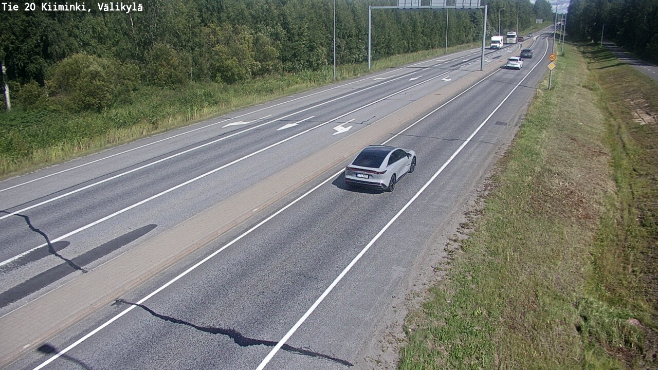 Weather Camera Image Väg 20 Uleåborg Kiiminki, Välikylä, Oulu, Pohjois-Pohjanmaa