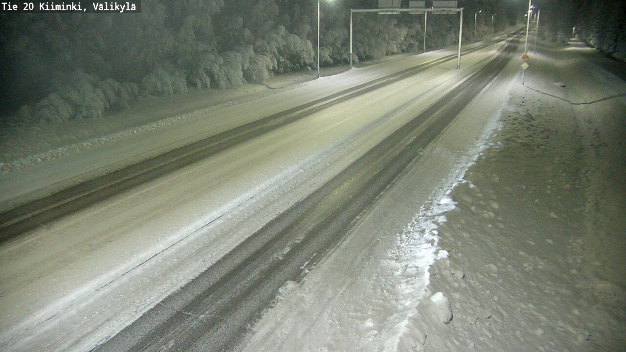 Weather Camera Image Väg 20 Uleåborg Kiiminki, Välikylä, Oulu, Pohjois-Pohjanmaa