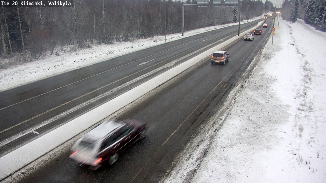 Weather Camera Image Väg 20 Uleåborg Kiiminki, Välikylä, Oulu, Pohjois-Pohjanmaa