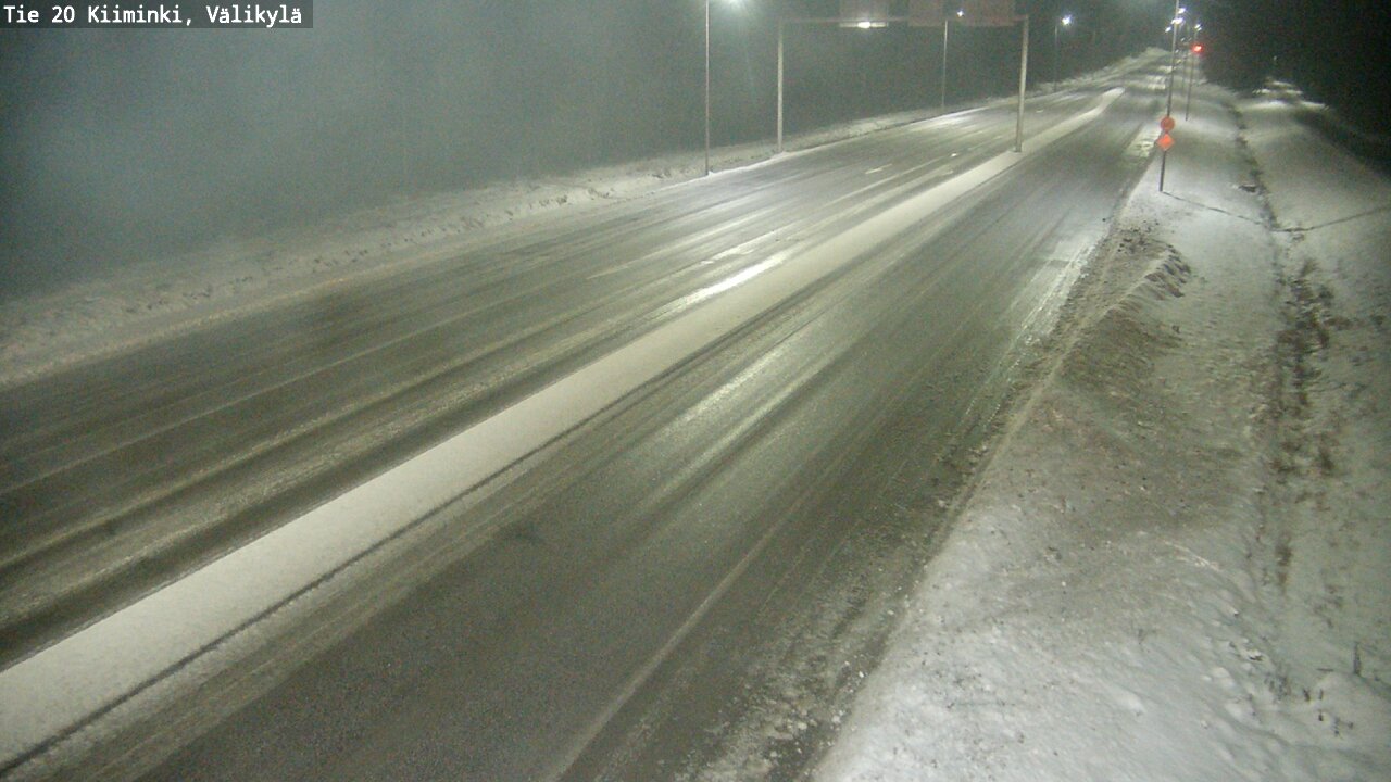 Weather Camera Image Väg 20 Uleåborg Kiiminki, Välikylä, Oulu, Pohjois-Pohjanmaa