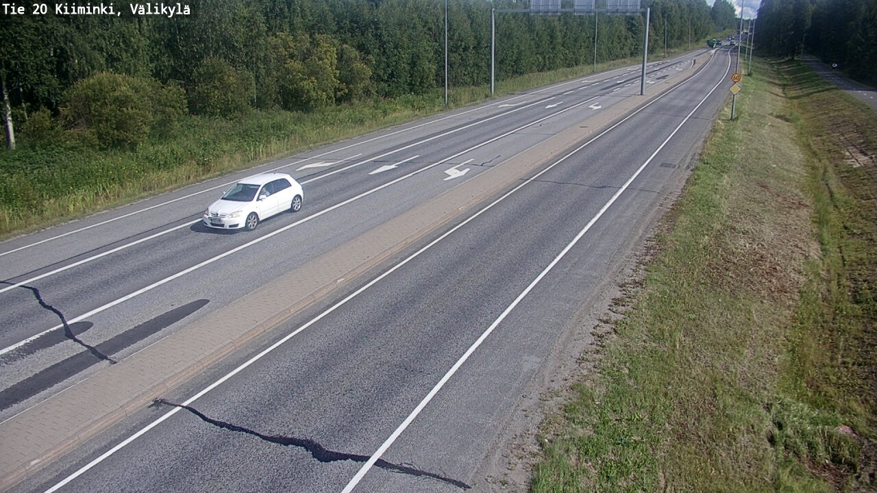 Weather Camera Image Väg 20 Uleåborg Kiiminki, Välikylä, Oulu, Pohjois-Pohjanmaa
