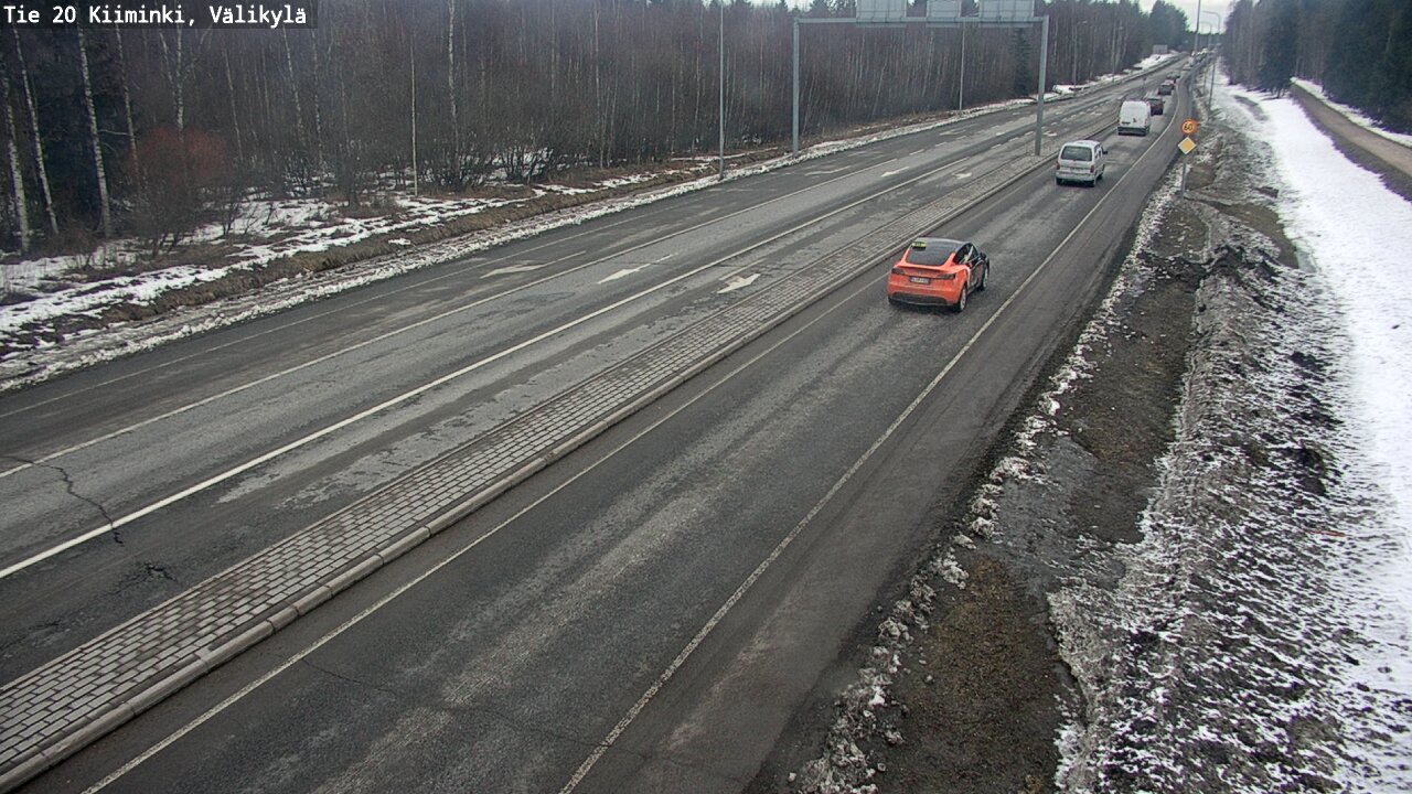 Weather Camera Image Väg 20 Uleåborg Kiiminki, Välikylä, Oulu, Pohjois-Pohjanmaa