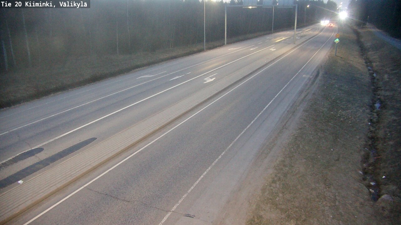Weather Camera Image Väg 20 Uleåborg Kiiminki, Välikylä, Oulu, Pohjois-Pohjanmaa