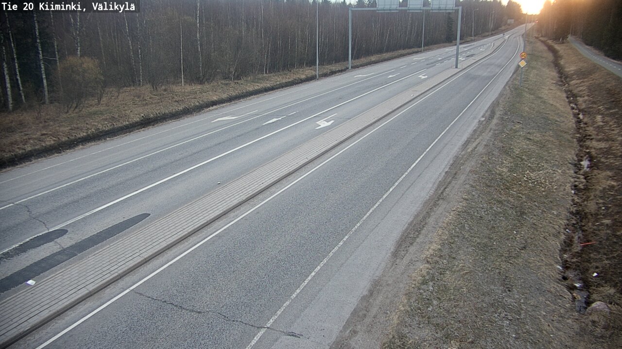 Weather Camera Image Väg 20 Uleåborg Kiiminki, Välikylä, Oulu, Pohjois-Pohjanmaa