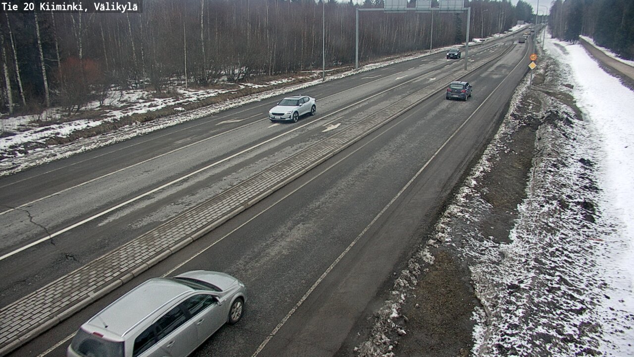 Weather Camera Image Väg 20 Uleåborg Kiiminki, Välikylä, Oulu, Pohjois-Pohjanmaa