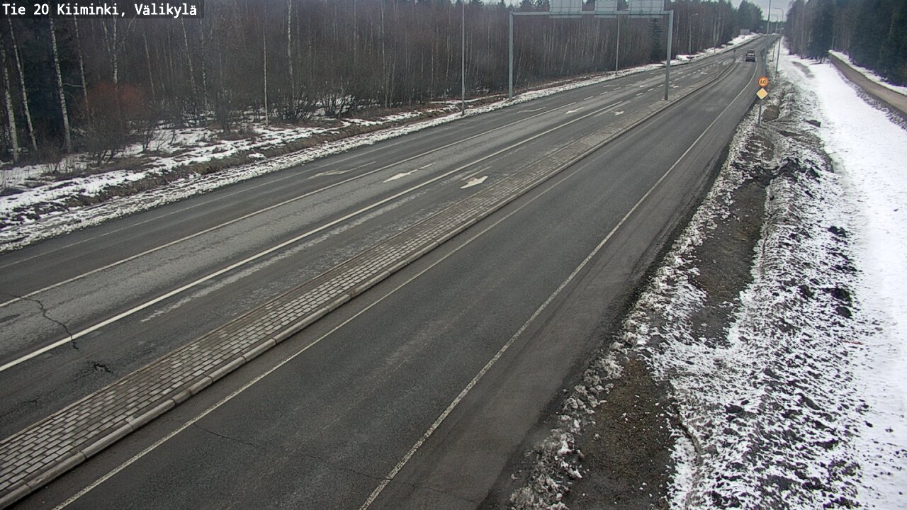 Weather Camera Image Väg 20 Uleåborg Kiiminki, Välikylä, Oulu, Pohjois-Pohjanmaa